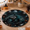Seattle Kraken Special Halloween Round Quilted Rug