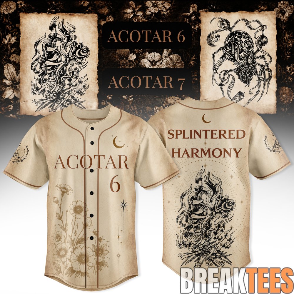 Sarah J. Maas Splintered Harmony Baseball Jersey Sarah J. Maas Splintered Harmony Baseball Jersey