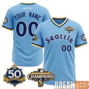 Seattle Mariners 50th Anniversary Throwback Custom Baseball Jersey
