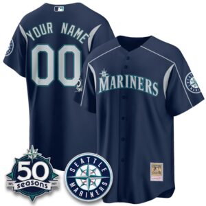 Seattle Mariners Legacy Edition Vapor Custom Baseball Jersey 1