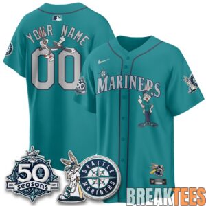 Seattle Mariners x Bunny Premier Custom Baseball Jersey 2