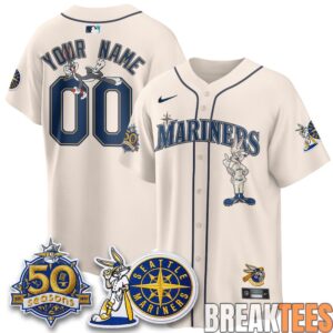 Seattle Mariners x Bunny Premier Custom Baseball Jersey 3