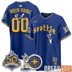 Seattle Mariners x Bunny Premier Custom Baseball Jersey 4