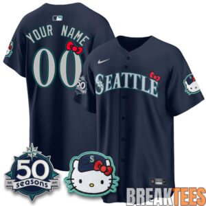 Seattle Mariners x Hello Kitty Night Custom Baseball Jersey 1