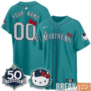 Seattle Mariners x Hello Kitty Night Custom Baseball Jersey 2