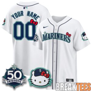 Seattle Mariners x Hello Kitty Night Custom Baseball Jersey 3