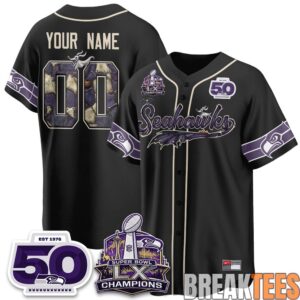 Seattle Seahawks 2026 Halloween Nightmare Edition Custom Baseball Jersey