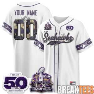 Seattle Seahawks 2026 Halloween Nightmare Edition Custom Baseball Jersey 1