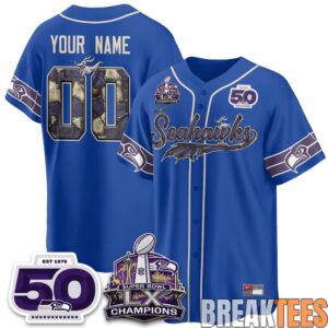 Seattle Seahawks 2026 Halloween Nightmare Edition Custom Baseball Jersey 3