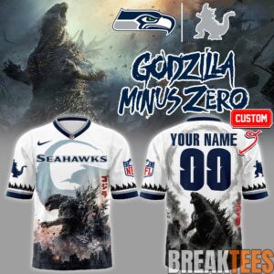 Seattle Seahawks x Godzilla Minus Zero “King of the Monsters” ’26 Jersey Custom