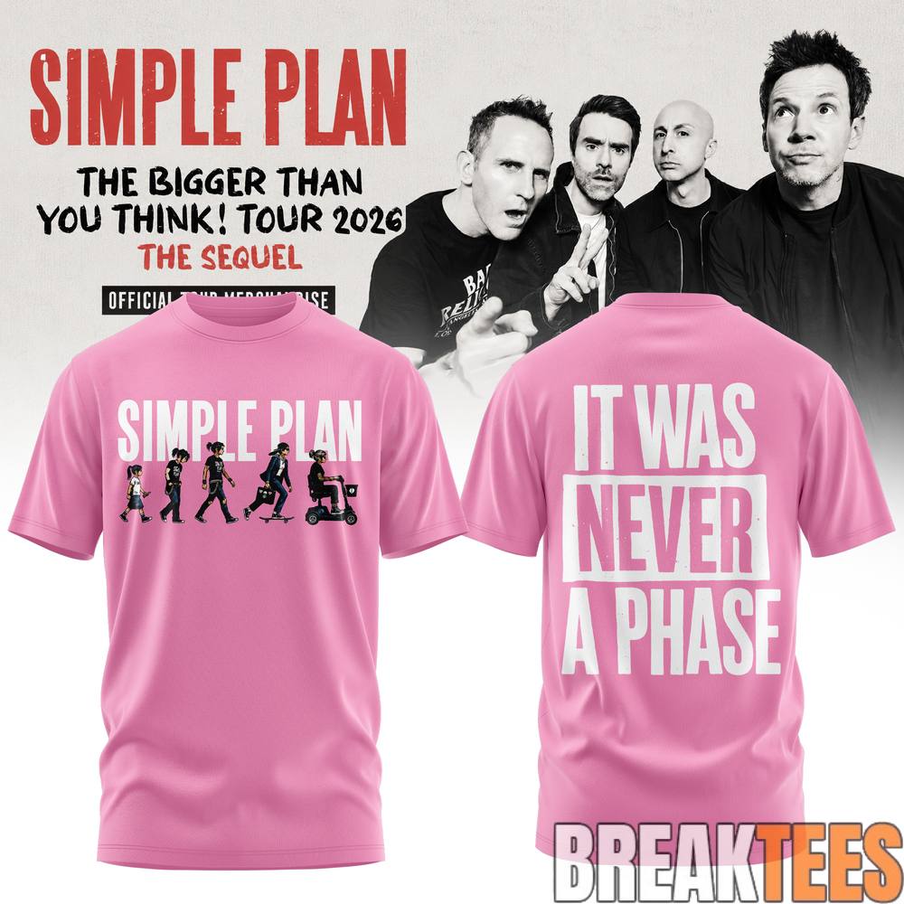 Simple Plan The Bigger Than You Think Tour 2026 T-Shirt Simple Plan The Bigger Than You Think Tour 2026 T-Shirt
