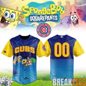 South Bend Cubs x SpongeBob SquarePants Theme Night Custom Baseball Jersey
