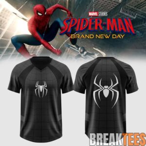 Spider-Man: Brand New Day Exclusive Football Jersey – Black & Grey