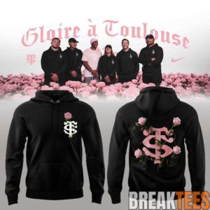 Stade Toulousain Rugby Collection Toulouse La Rose Hoodie Black 1