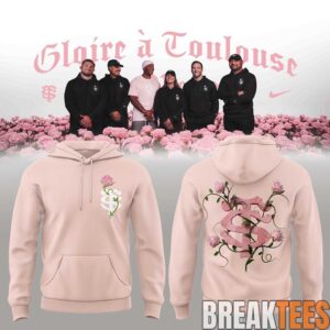 Stade Toulousain Rugby Collection Toulouse La Rose Hoodie Pink 1