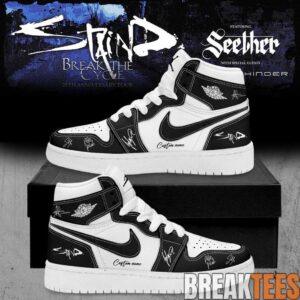 Staind Break The Cycle 25th Anniversary Tour V Signature Custom AJ1 Shoes