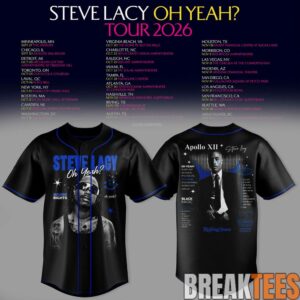 Steve Lacy Oh yeah Tour 2026 Baseball Jersey 2 Steve Lacy Oh yeah Tour 2026 Baseball Jersey 2