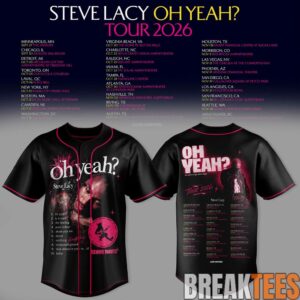 Steve Lacy Oh yeah Tour 2026 Baseball Jersey 3 Steve Lacy Oh yeah Tour 2026 Baseball Jersey 3