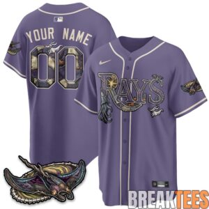 Tampa Bay Rays Halloween Nightmare Edition Vapor Custom Jersey 2
