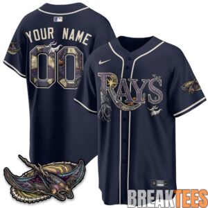 Tampa Bay Rays Halloween Nightmare Edition Vapor Custom Jersey 3