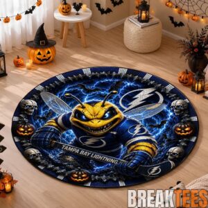 Tampa Bay Lightning Special Halloween Round Quilted Rug