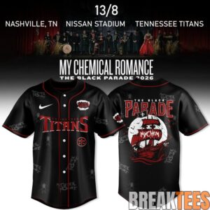Tennessee Titans x My Chemical Romance The Black Parade 2026 Baseball Jersey