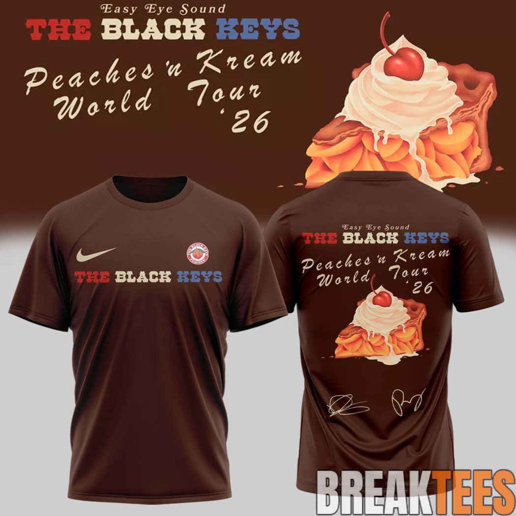 The Black Keys “Peaches ‘n Kream World Tour” 2026 Special Shirt The Black Keys “Peaches ‘n Kream World Tour” 2026 Special Shirt