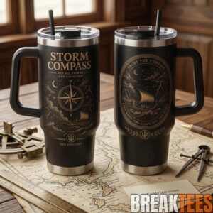 The Odyssey Epic Storm Navigation Compass Ancient Greek Premium Edition Tumbler