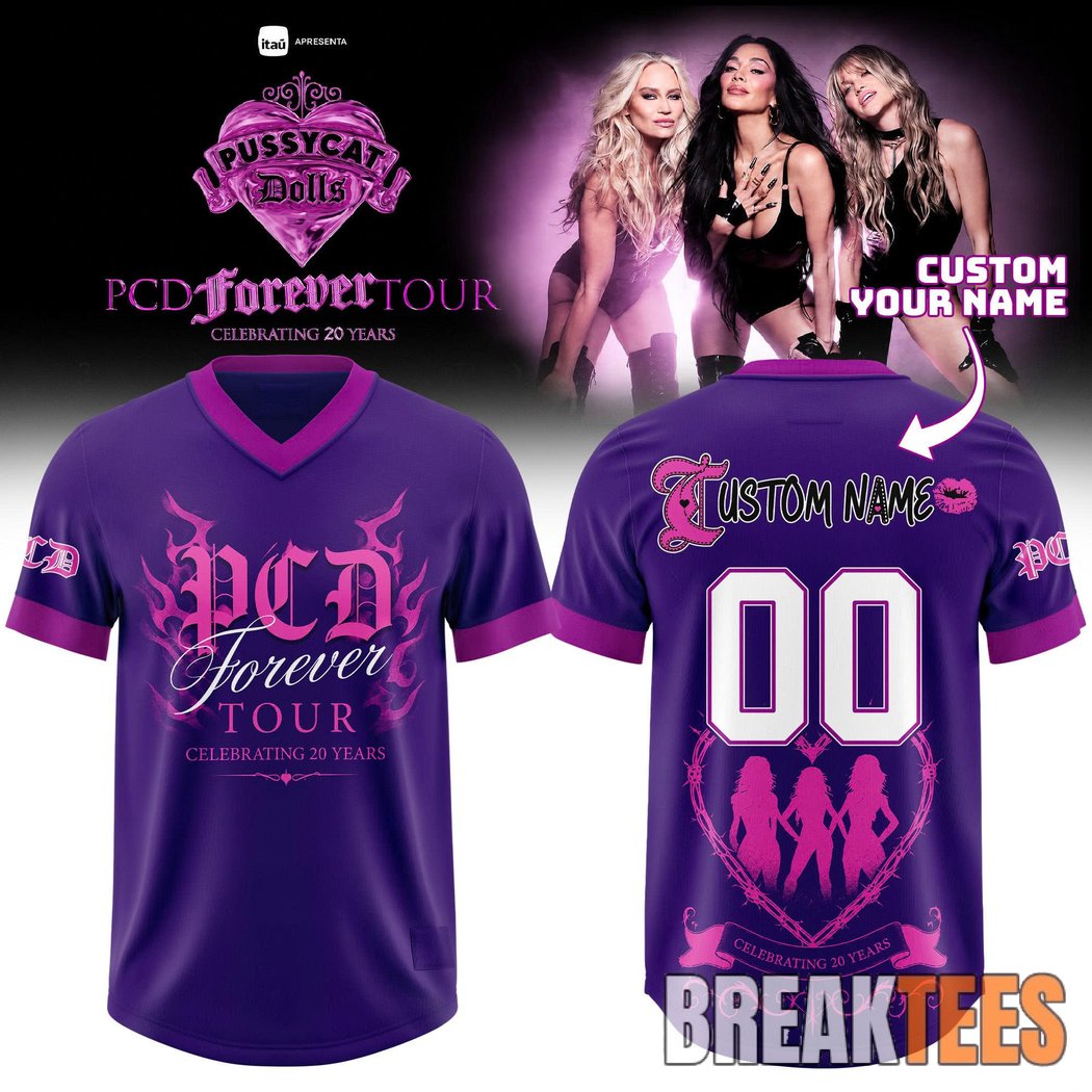The Pussycat Dolls PCD Forever Tour Personalized Football Jersey The Pussycat Dolls PCD Forever Tour Personalized Football Jersey