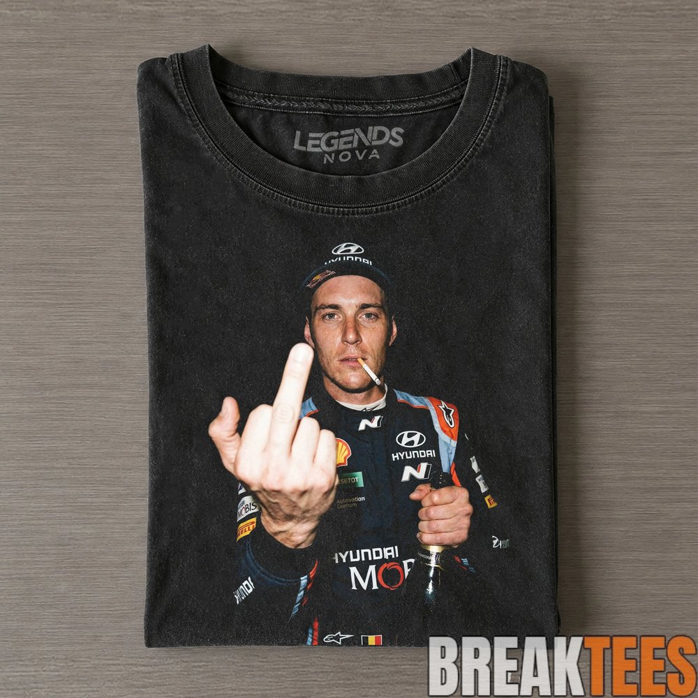Thierry Neuville 2026 Secto Rally Finland|WRC Middle Finger Tee Thierry Neuville 2026 Secto Rally Finland|WRC Middle Finger Tee