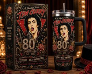 Tim Curry 80th Anniversary Dr. Frank‑N‑Furter Tumbler with Handle 1