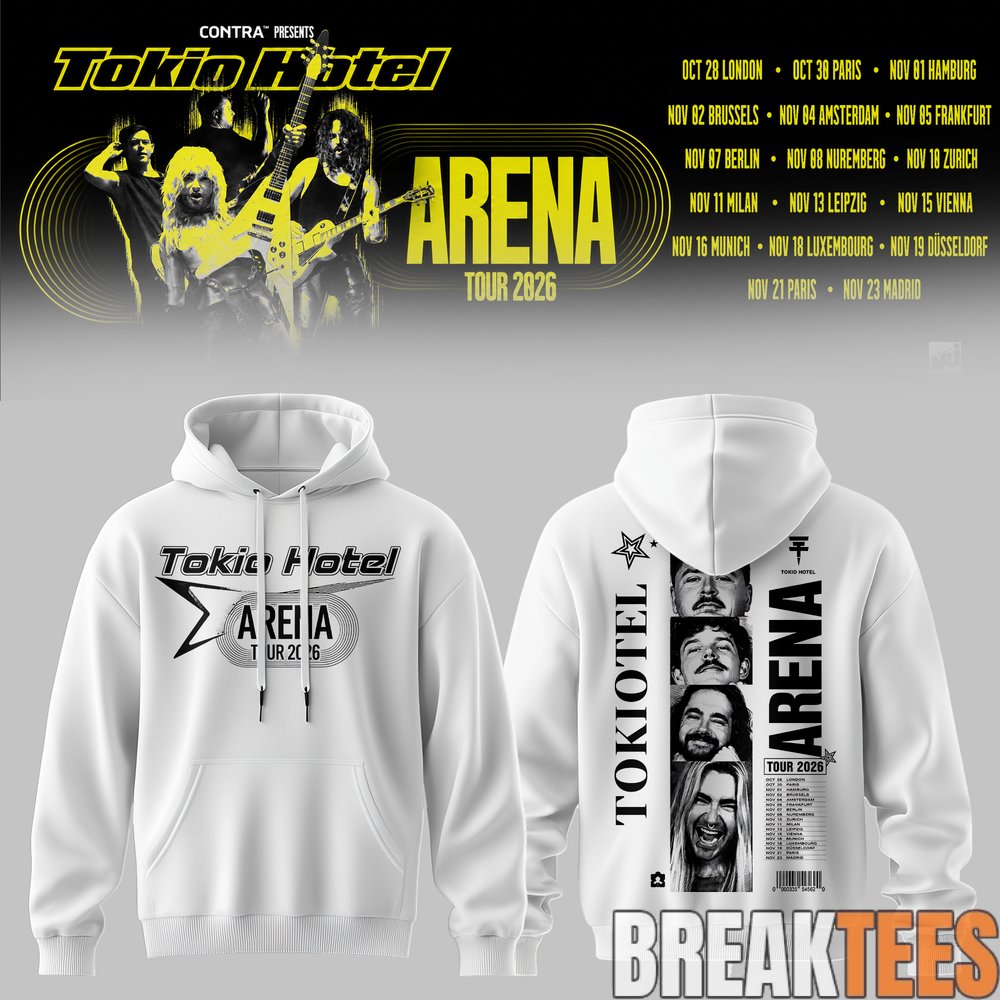 Tokio Hotel – Arena Tour 2026 Graphic Hoodie Tokio Hotel – Arena Tour 2026 Graphic Hoodie