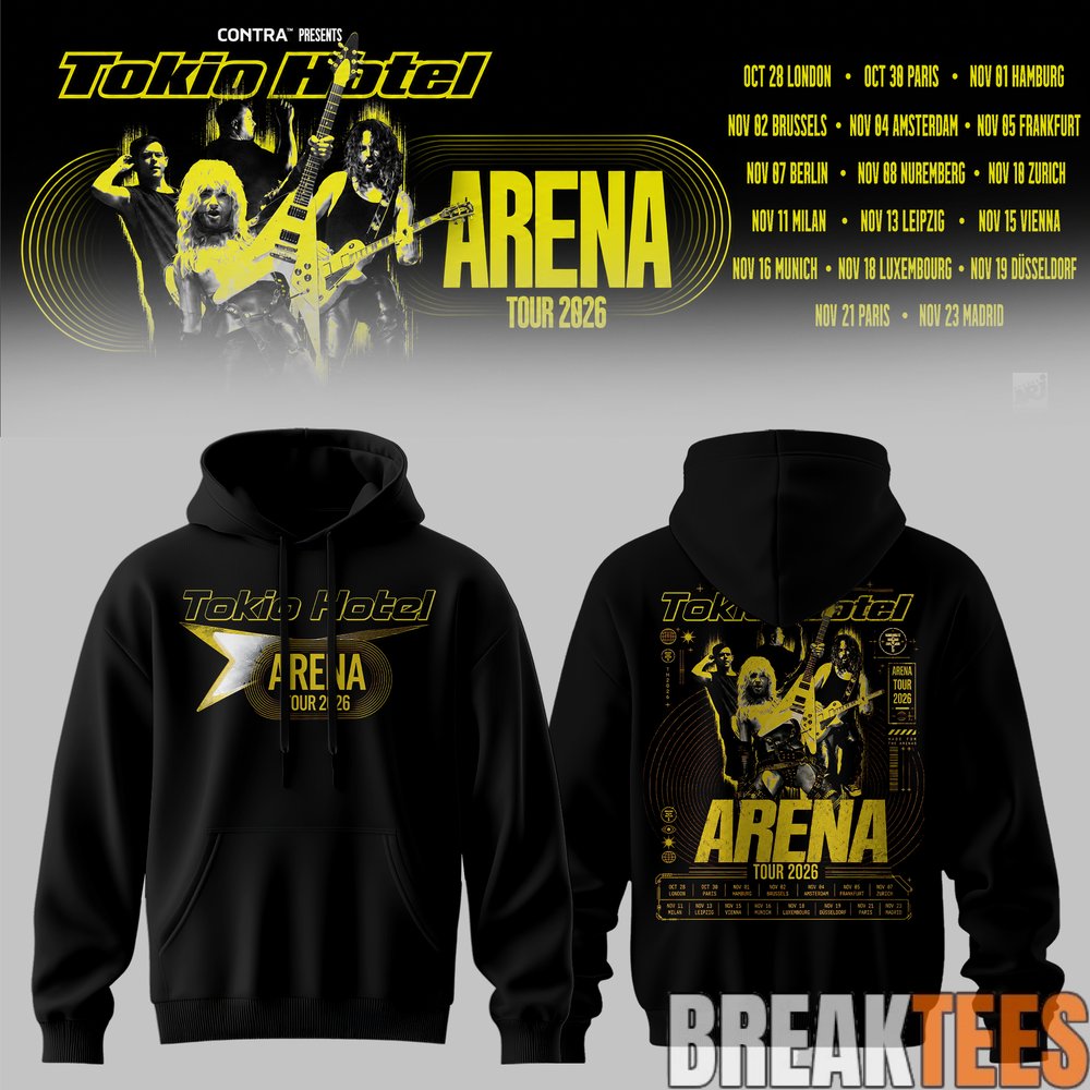Tokio Hotel – Arena Tour 2026 Graphic Hoodie Tokio Hotel – Arena Tour 2026 Graphic Hoodie