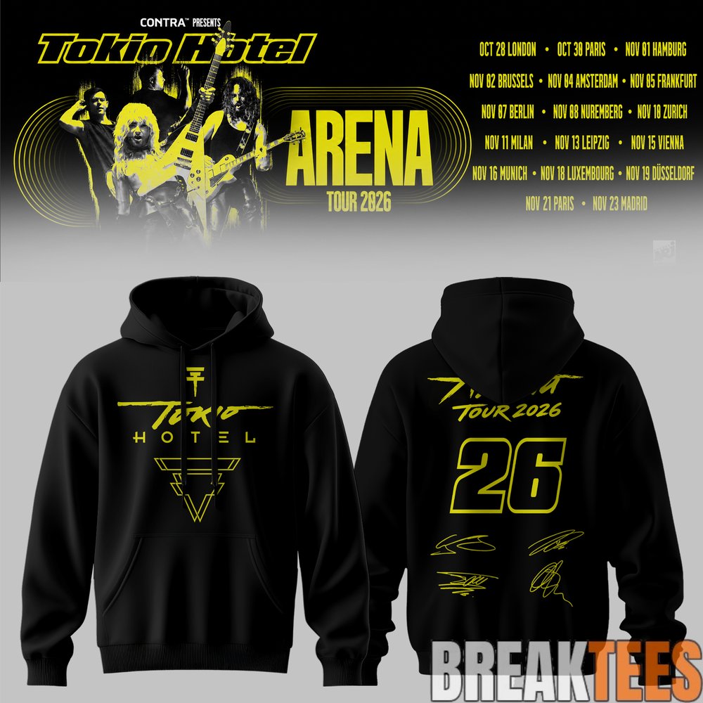 Tokio Hotel – Arena Tour 2026 Graphic Hoodie Tokio Hotel – Arena Tour 2026 Graphic Hoodie