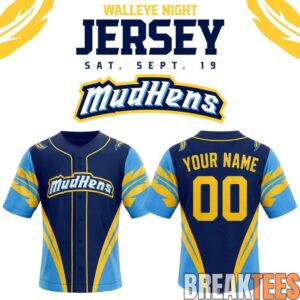 Toledo Mud Hens x Toledo Walleye Hockey Night 2026 Baseball Jersey