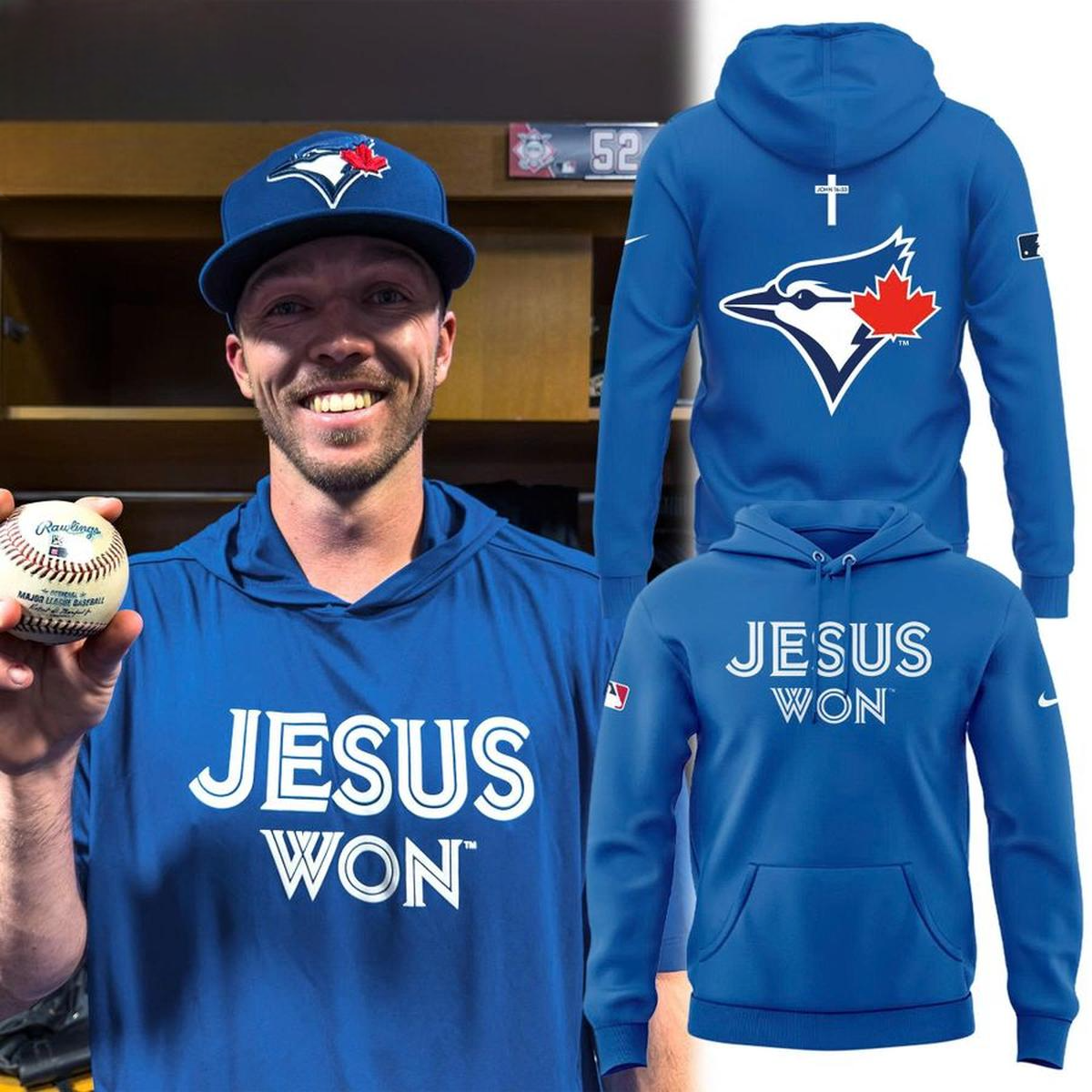 Toronto Blue Jays Jesus Won 2026 Hoodie Toronto Blue Jays Jesus Won 2026 Hoodie