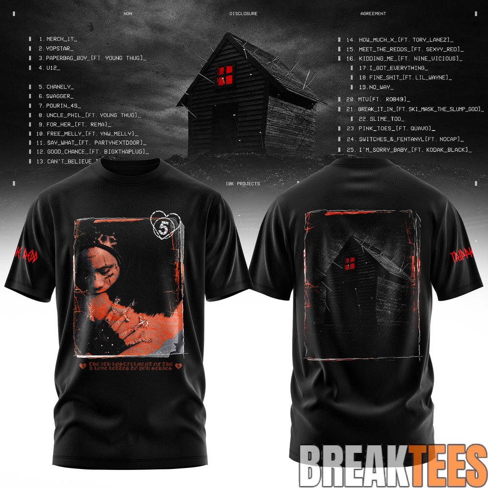 Trippie Redd Non Disclosure Agreement T-Shirt Trippie Redd Non Disclosure Agreement T-Shirt