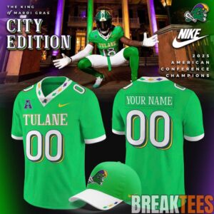 Tulane Green Wave Mardi Gras City Edition Custom Football Jersey
