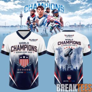 USA Flag Football World Champions Duesseldorf 2026 Football Jersey 1