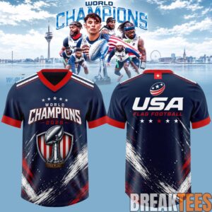 USA Flag Football World Champions Duesseldorf 2026 Football Jersey 3