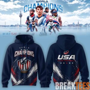 USA Flag Football World Champions Duesseldorf 2026 Hoodie 3