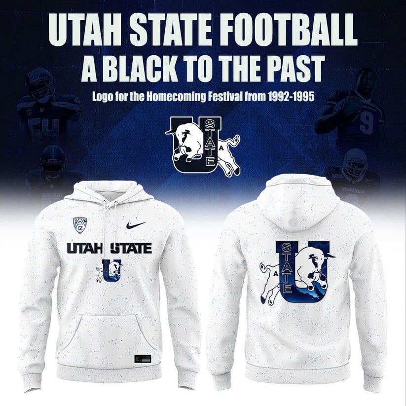 Utah State Aggies Football 1992–1995 Vintage Logo A Blast To The Past Hoodie Utah State Aggies Football 1992–1995 Vintage Logo A Blast To The Past Hoodie