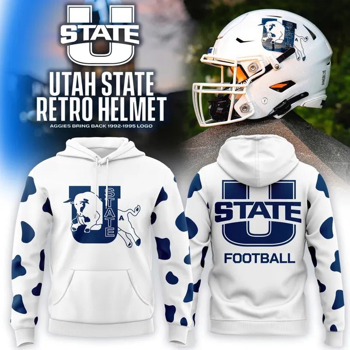 Utah State Aggies Football 1992–1995 Vintage Logo A Blast To The Past Hoodie Utah State Aggies Football 1992–1995 Vintage Logo A Blast To The Past Hoodie
