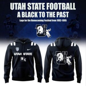 Utah State Aggies Football 1992–1995 Vintage Logo A Blast To The Past Hoodie 2 Utah State Aggies Football 1992–1995 Vintage Logo A Blast To The Past Hoodie 2