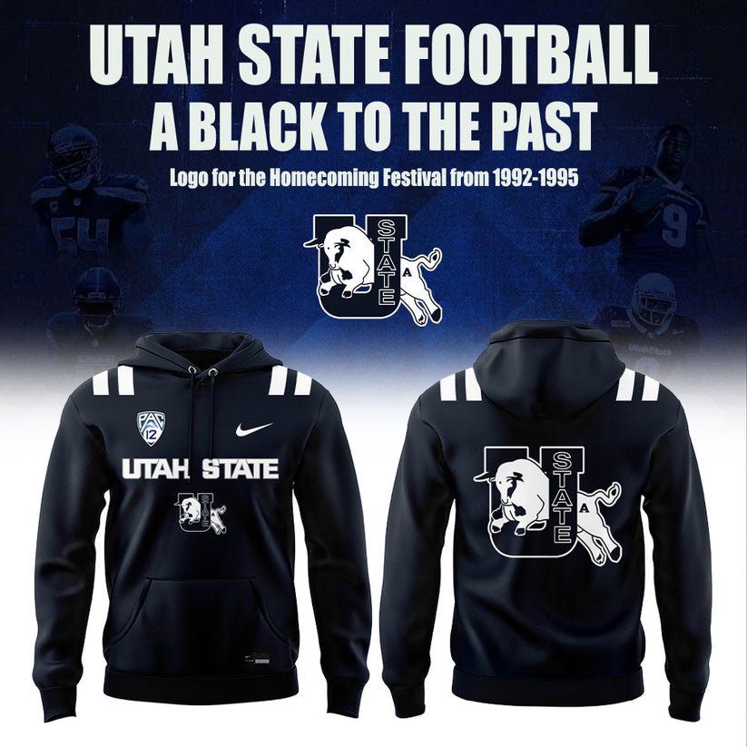 Utah State Aggies Football 1992–1995 Vintage Logo A Blast To The Past Hoodie Utah State Aggies Football 1992–1995 Vintage Logo A Blast To The Past Hoodie