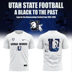 Utah State Aggies Football 1992–1995 Vintage Logo A Blast To The Past T-Shirt 1 Utah State Aggies Football 1992–1995 Vintage Logo A Blast To The Past T-Shirt 1