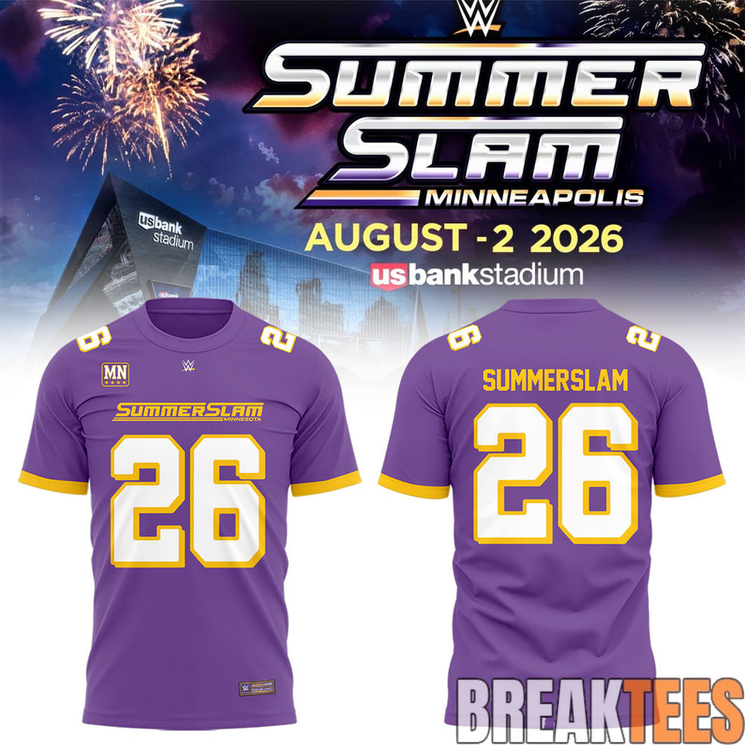 WWE Summer Slam 2026 In Minnesota Purple Shirt WWE Summer Slam 2026 In Minnesota Purple Shirt