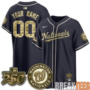Washington Nationals Salute to Service 2026 Custom Baseball Jersey 2