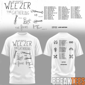 Weezer The Gathering Tour Premium Graphic T-Shirt White