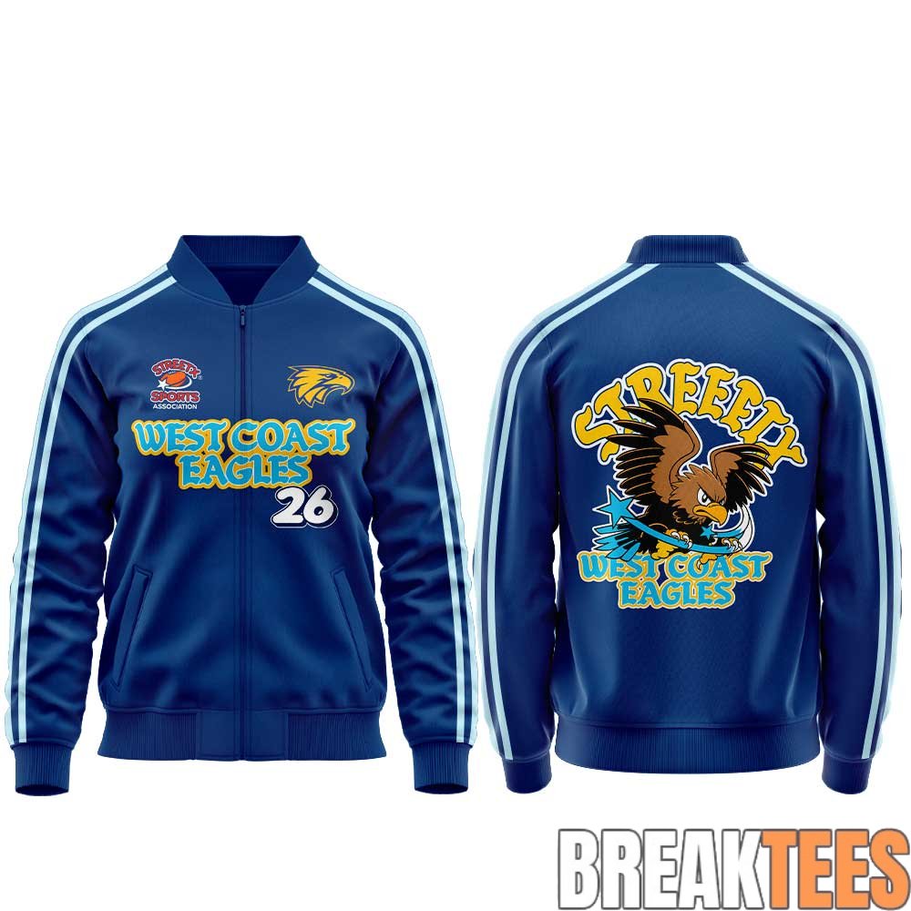 West Coast Eagles x StreetX 2026 Limited Edition Bomber Jacket West Coast Eagles x StreetX 2026 Limited Edition Bomber Jacket